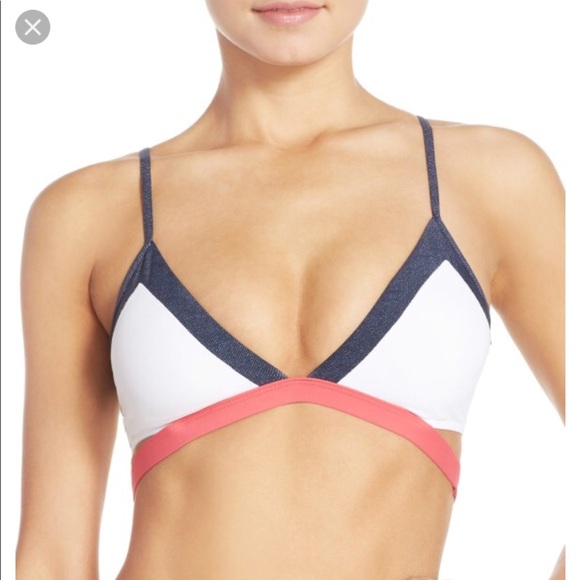 l*space Other - L*Space ‘Platinum’ Strappy Colorblock Bikini Top M